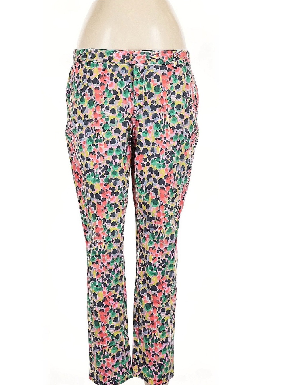 Gap Pink Floral Active Pants Skinny Mid Rise Size 10